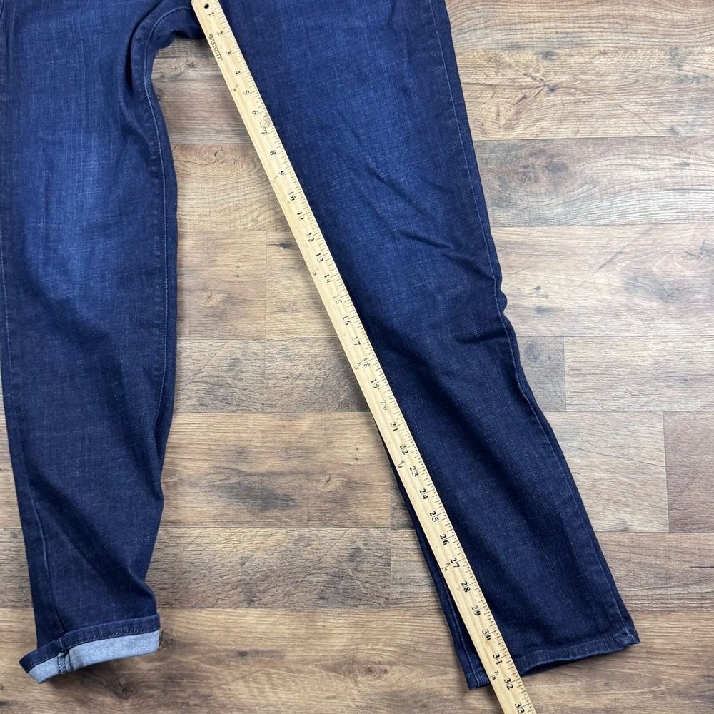 Mott and Bow Jeans Mens 33x32 Blue Slim Straight 5-Pocket Dark Denim - Picture 8 of 9